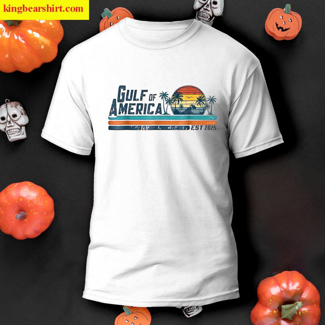 American Patriot Retro Gulf Of Usamerica Est 2025 T-shirt