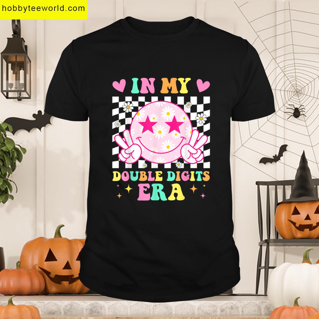 Birthday Double Digits Era Happy Face For Women Girls T-shirt