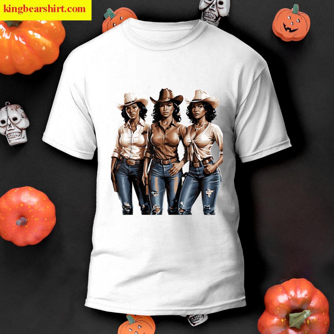 Black Cowgirl Western Women Black History Juneteenth Girls T-shirt