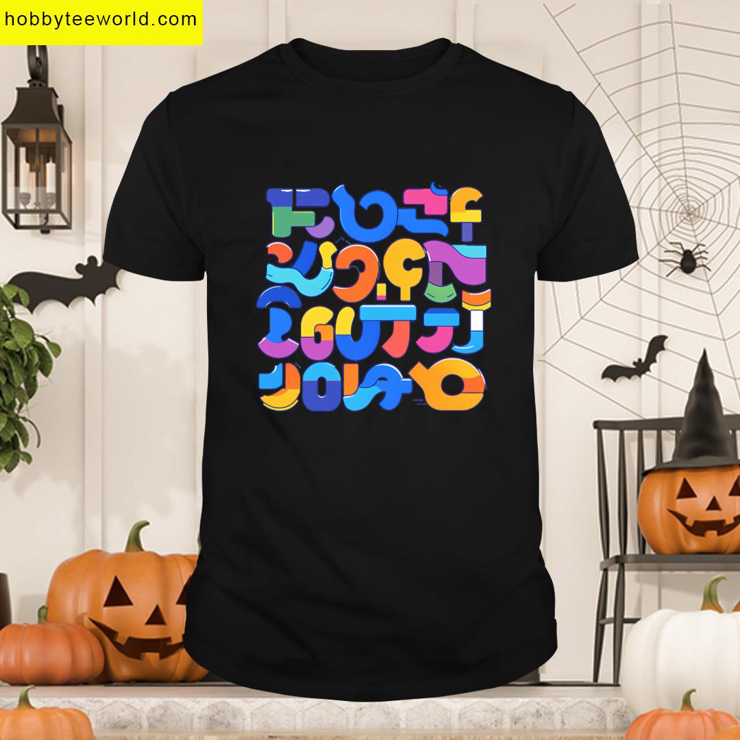 Colorful Abstract Geometries Celebrating Dynamic Visual Forms T-shirt
