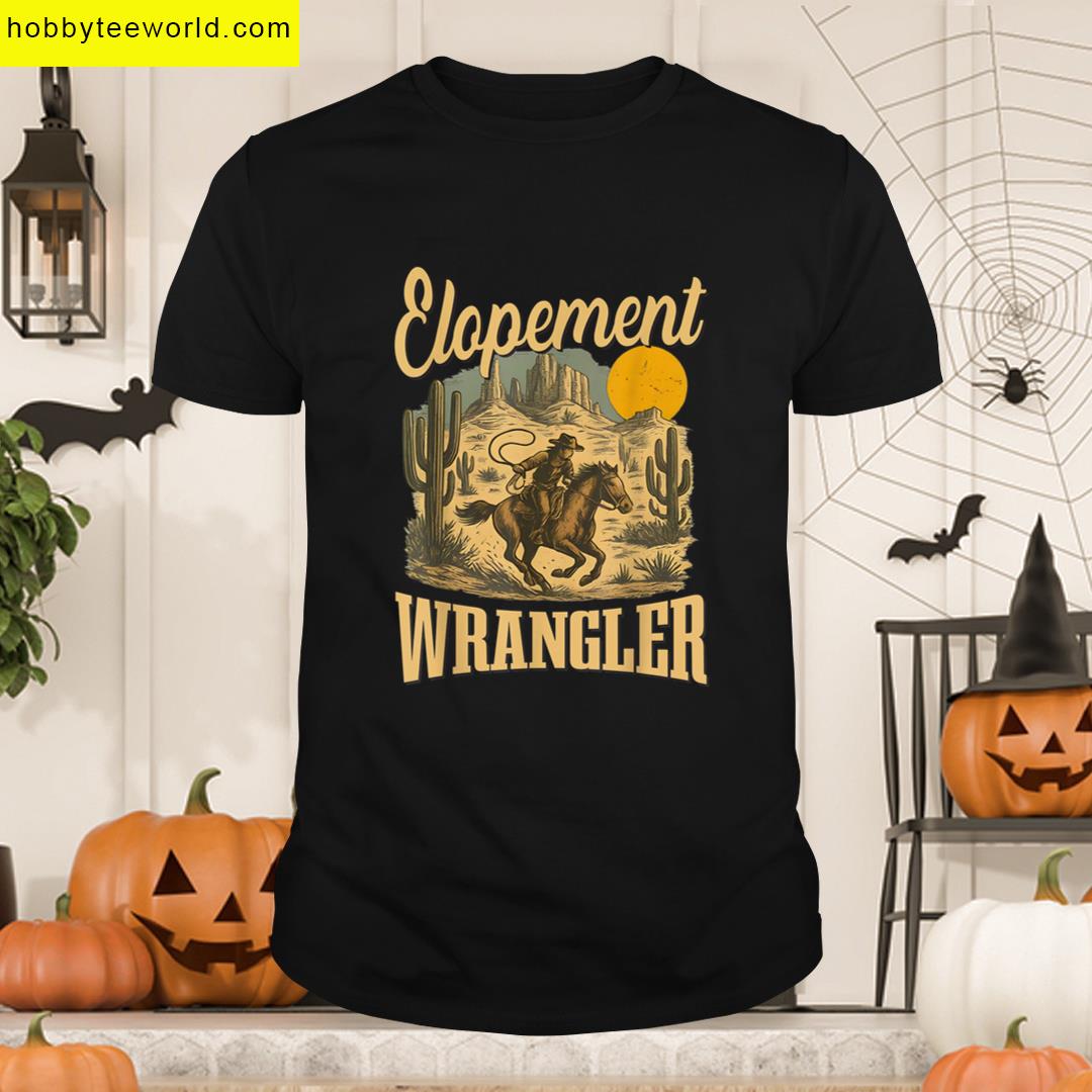 Elopement Wrangler Funny Registered Behavior Therapist Retro T-shirt