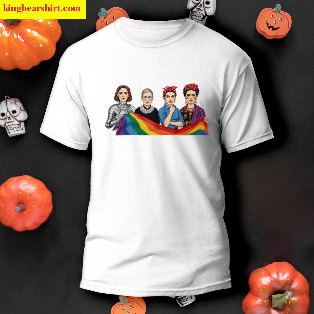 Frida Kahlo Joan Of Arc Ruth Bader Ginsburg Rbg Rosie The Riveter T-shirt
