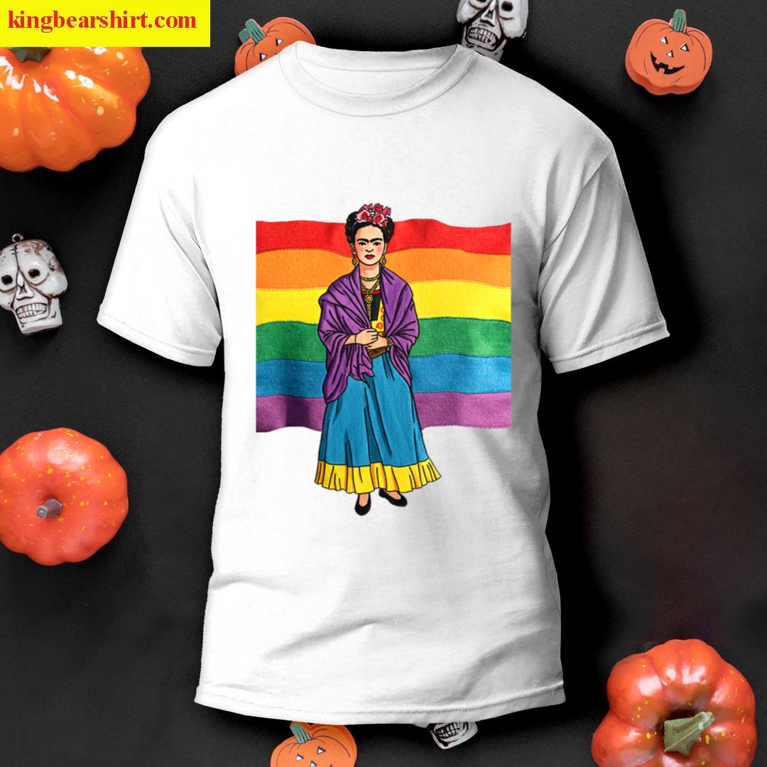 Frida Kahlo Rainbow Flag T-shirt