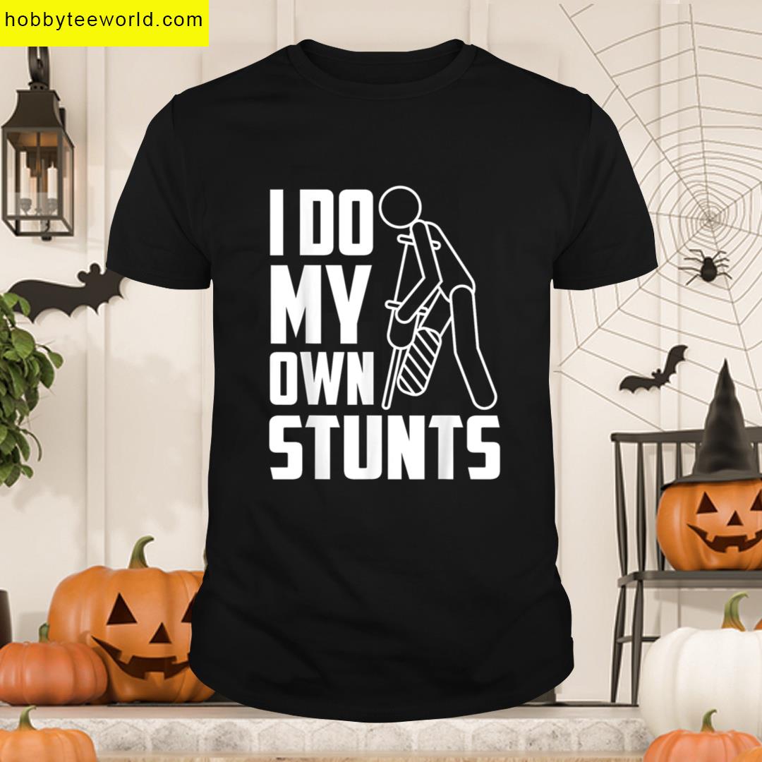 Funny Broken Leg Art For Men Women Broken Bone Recovery T-shirt