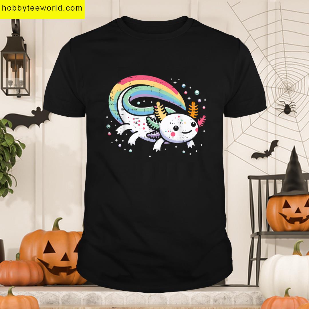 Gay Pride Month Axolotl Lgbtq Ally Rainbow Men Women T-shirt