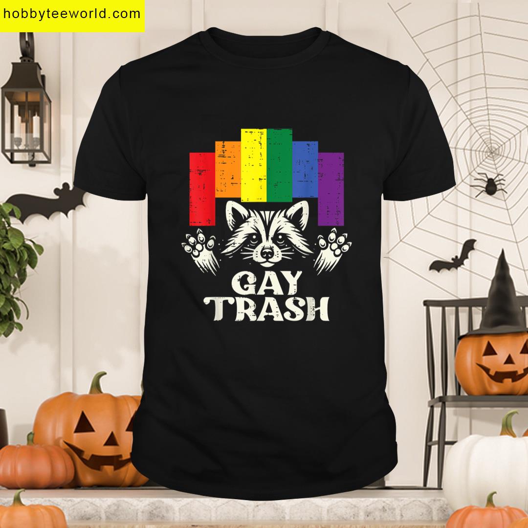Gay Pride Month Trash Raccoon Lgbtq Ally Rainbow Men Women T-shirt