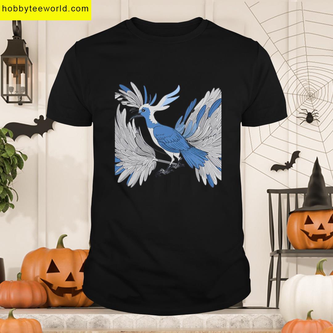 Grey Blues Futuristic Avian Guardians Machines Majestic Birds Oversized T-shirt
