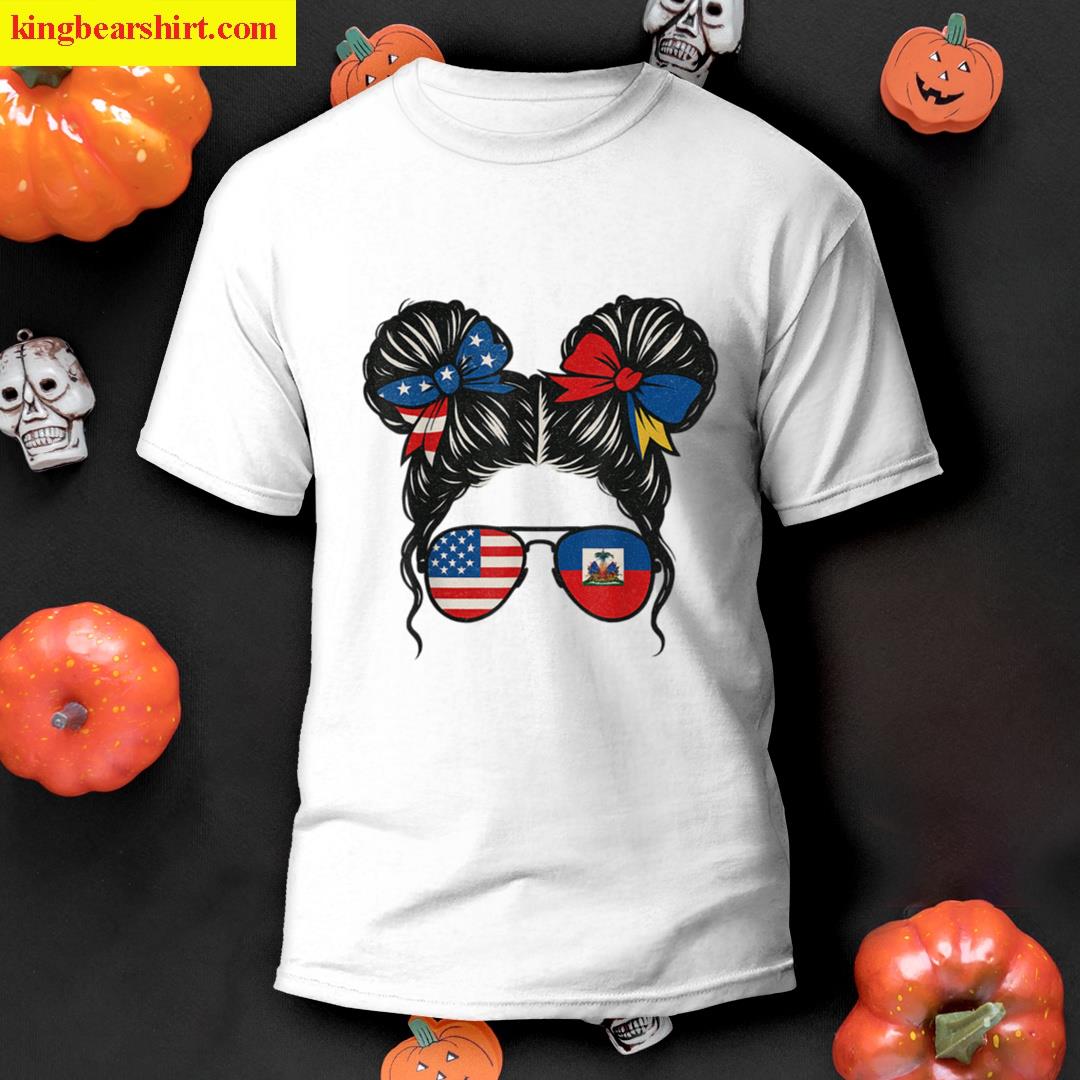 Haitian Queen Haiti America Black Women Girls Haitian Flag T-shirt