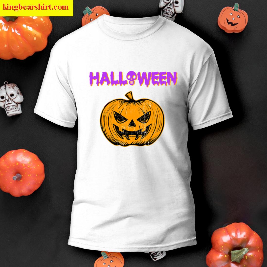 Halloween Scary Face Jack O Lantern Holiday T-shirt