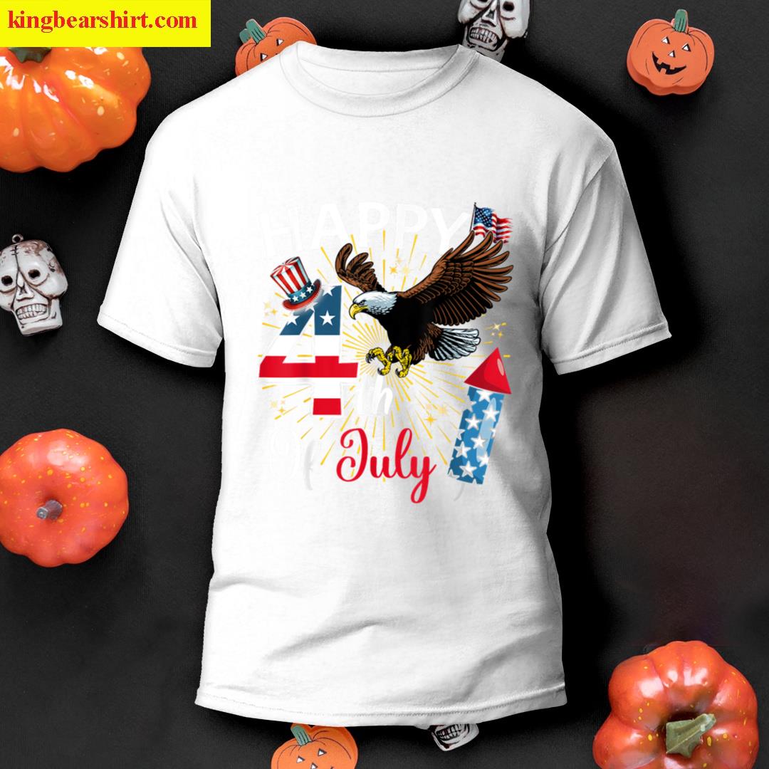 Happy 4th Of July Patriotic American Flag Usa Men Women Kids T-shirt