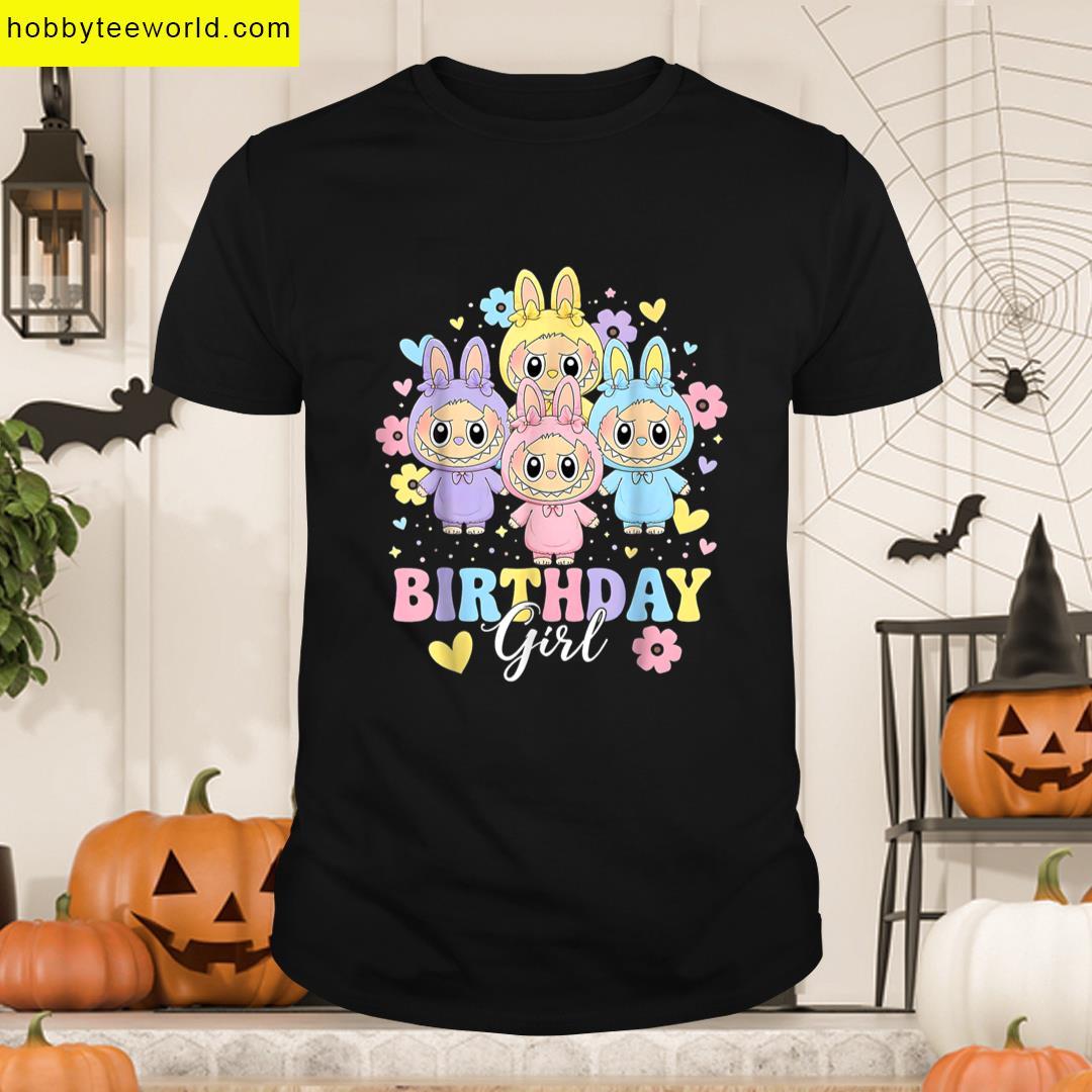Happy Birthday Girls Kids Teens Labubu Bday T-shirt