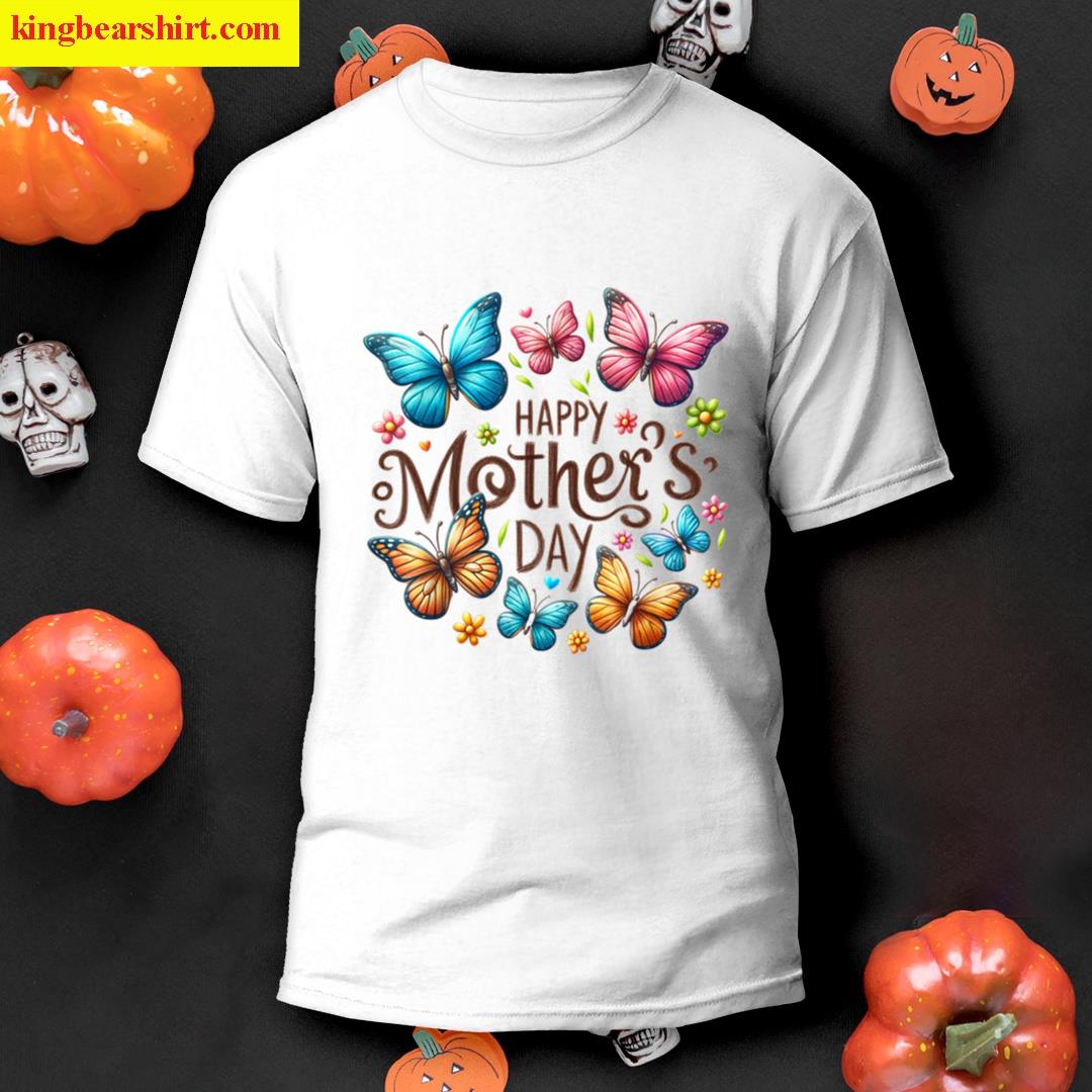 Happy Mothers Day 2025 Cute Floral For Women Mom Grandma T-shirt