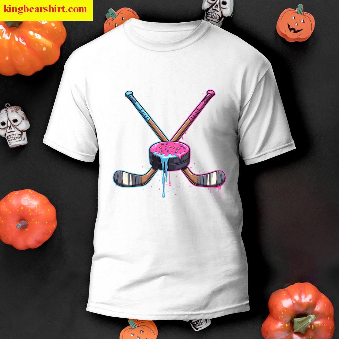 Hockey Ice Cream Drip Boys Youth Kids Men Women Dripping T-shirt