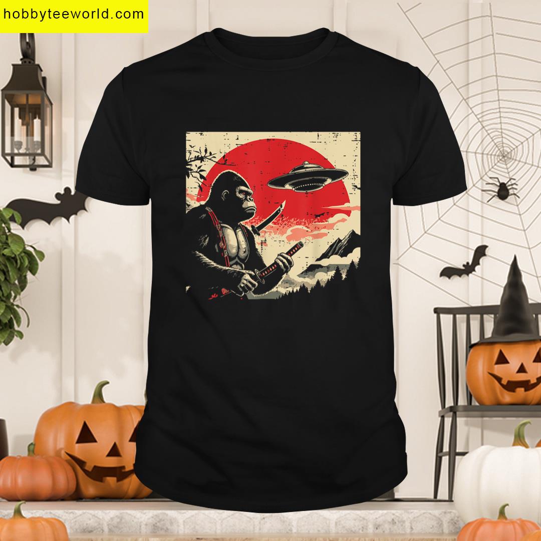 Japanese Bigfoot Samurai Ufo Vintage Sasquatch Men Women Kid T-shirt