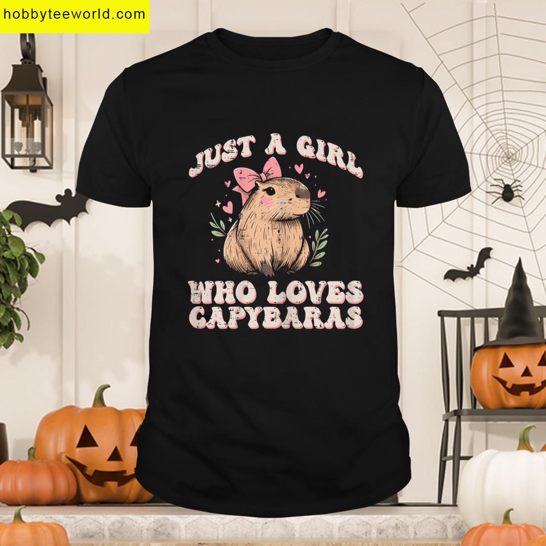 Just Girl Who Loves Capybaras Capy Rodent Girls Kids Women T-shirt