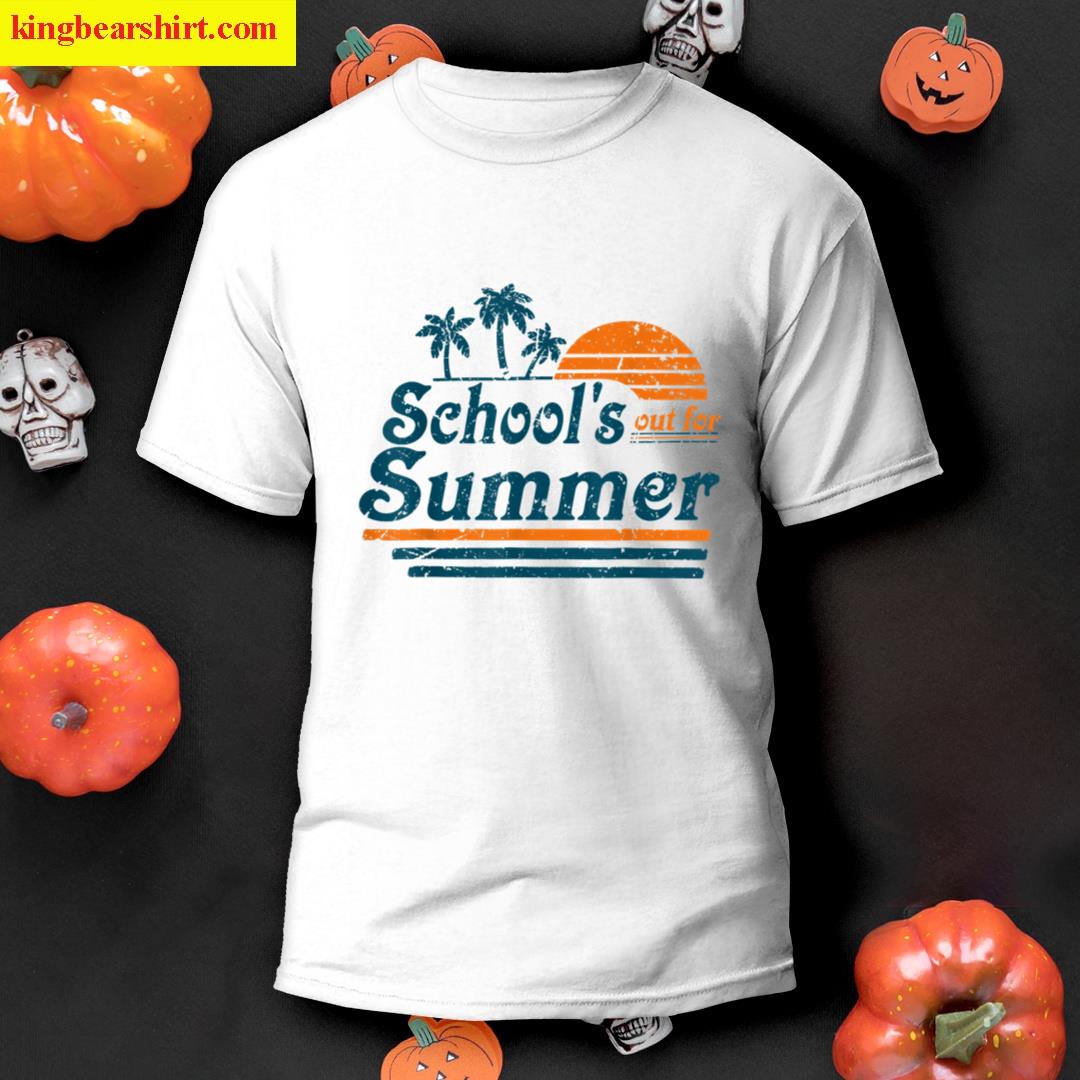 Last Day Of School Retro Schools Out For Summer Teacher T-shirt