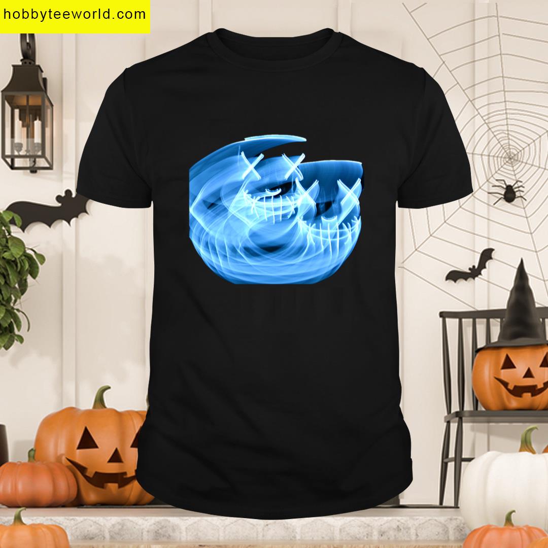 Light Halloween Mask Long Exposure Vintage Dslr Camera Photograph T-shirt