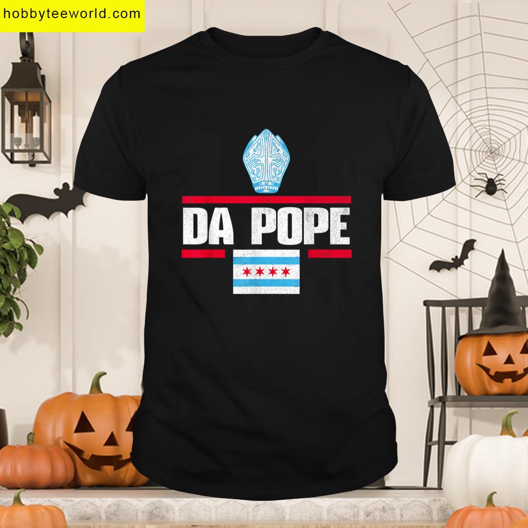 Pope Leo Xiv Chicago Flag Usa T-shirt