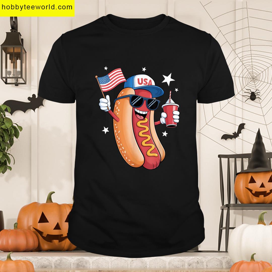 4th Of July Hotdog Funny T-shirt