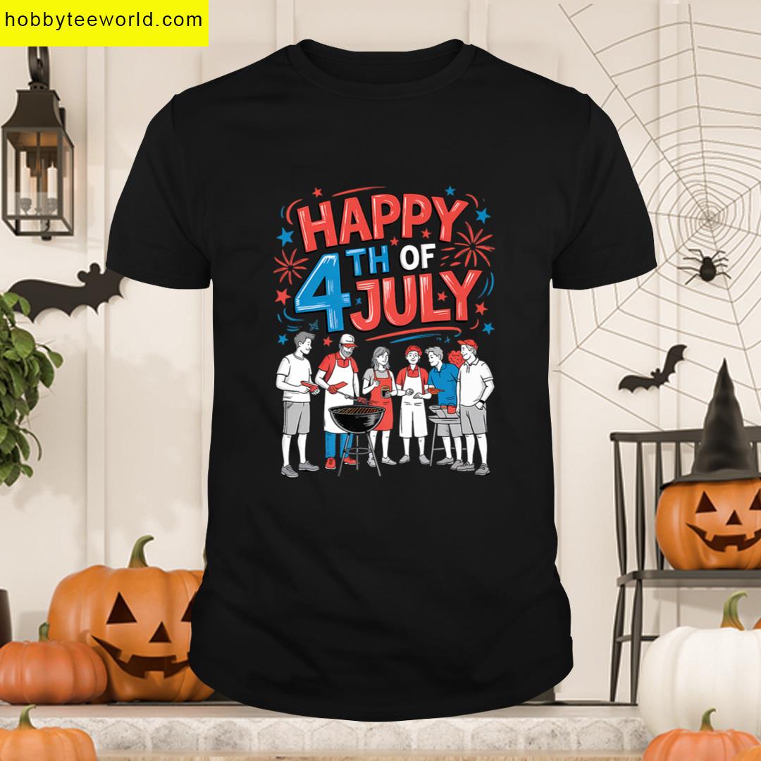 Barbecue American Flag Summer T-shirt
