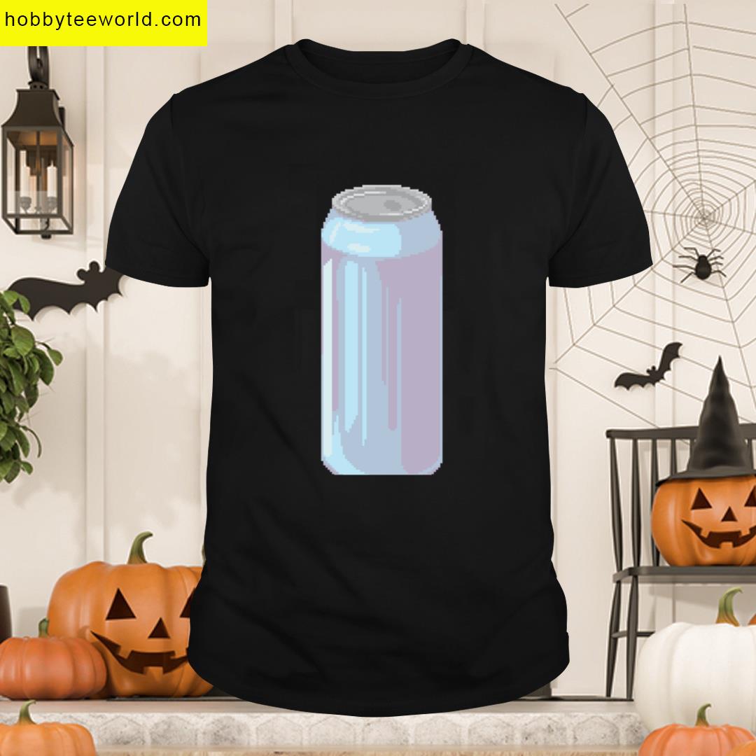 Blue Drink Can Pixel T-shirt