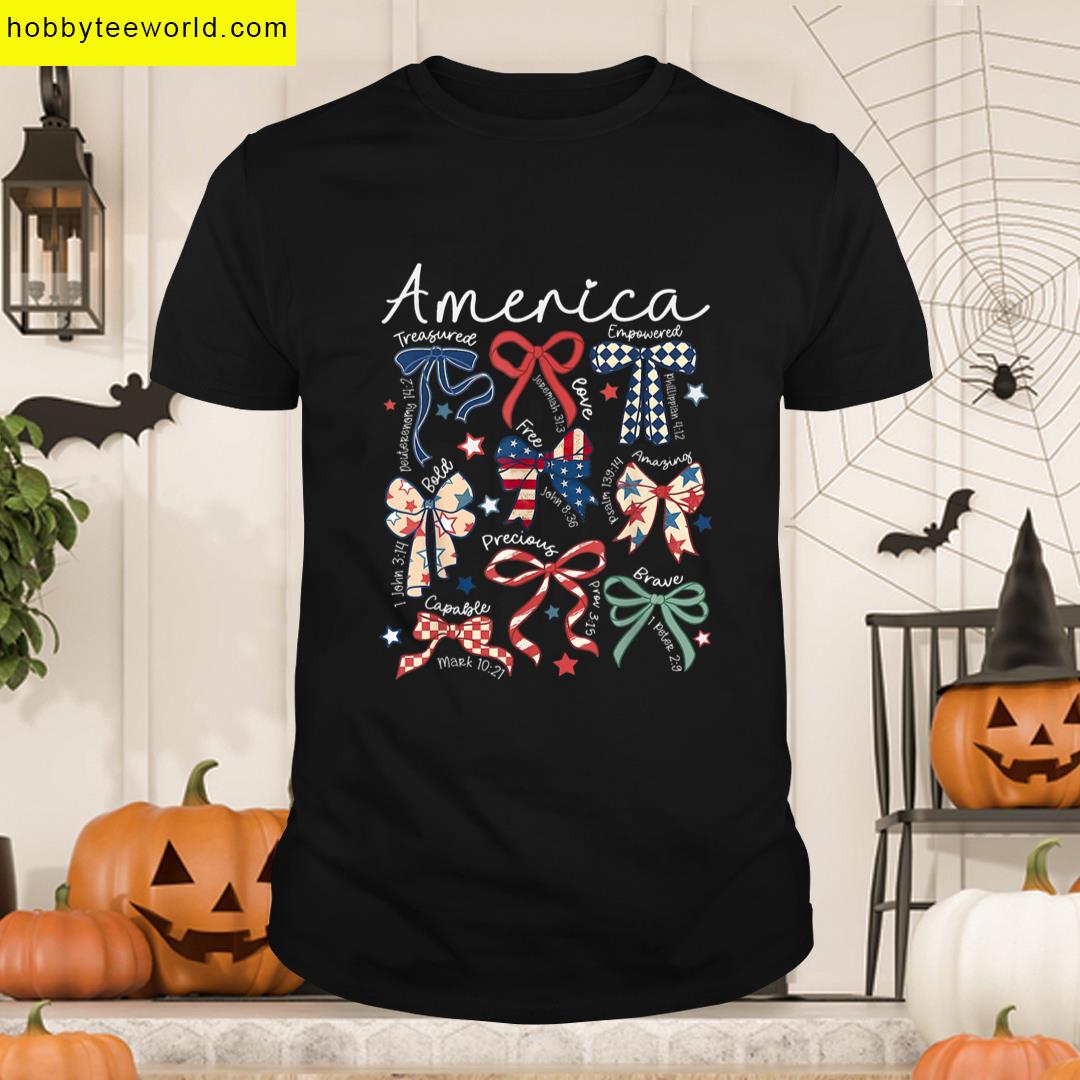 Coquette Bow Independence Day T-shirt