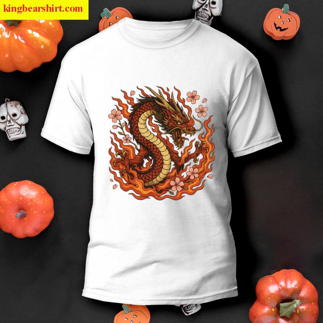 Dragon Cherry Blossoms Oversized T-shirt