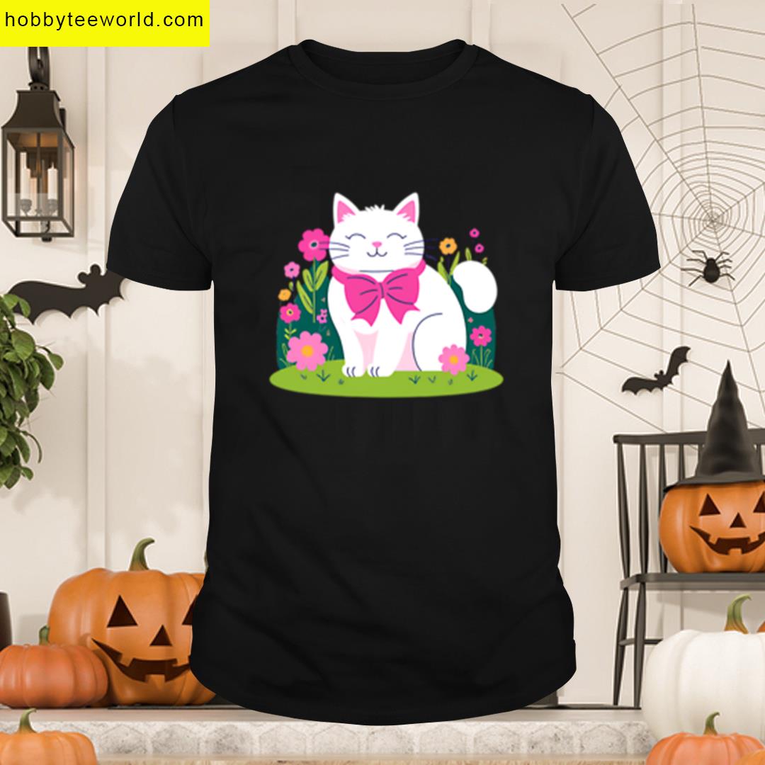 Fluffy White Cat T-shirt