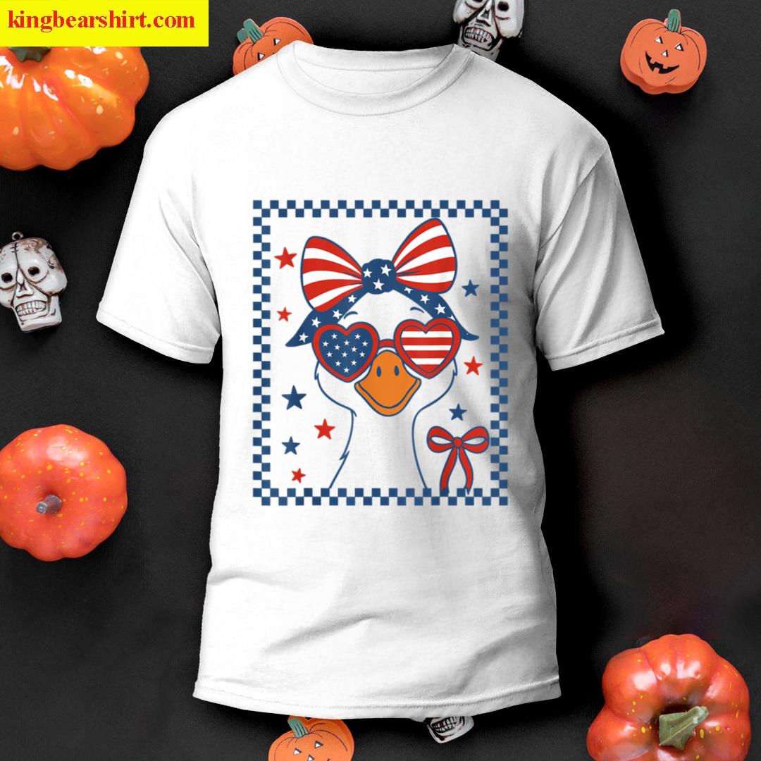 Girl Goose Patriotic T-shirt