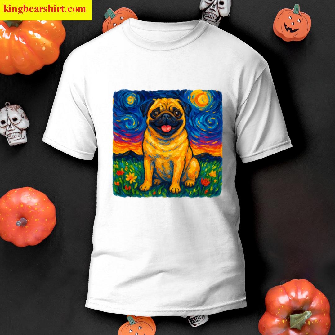Happy Pug Art T-shirt