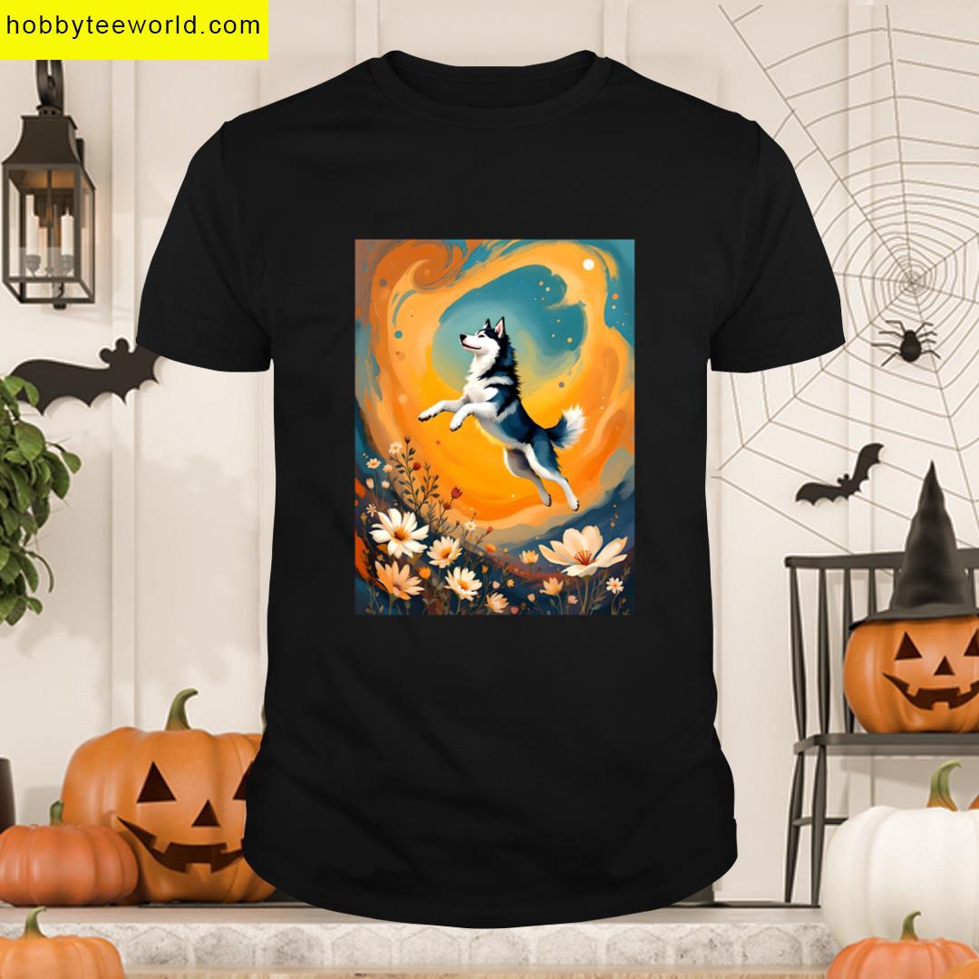 Husky Meadow Design T-shirt