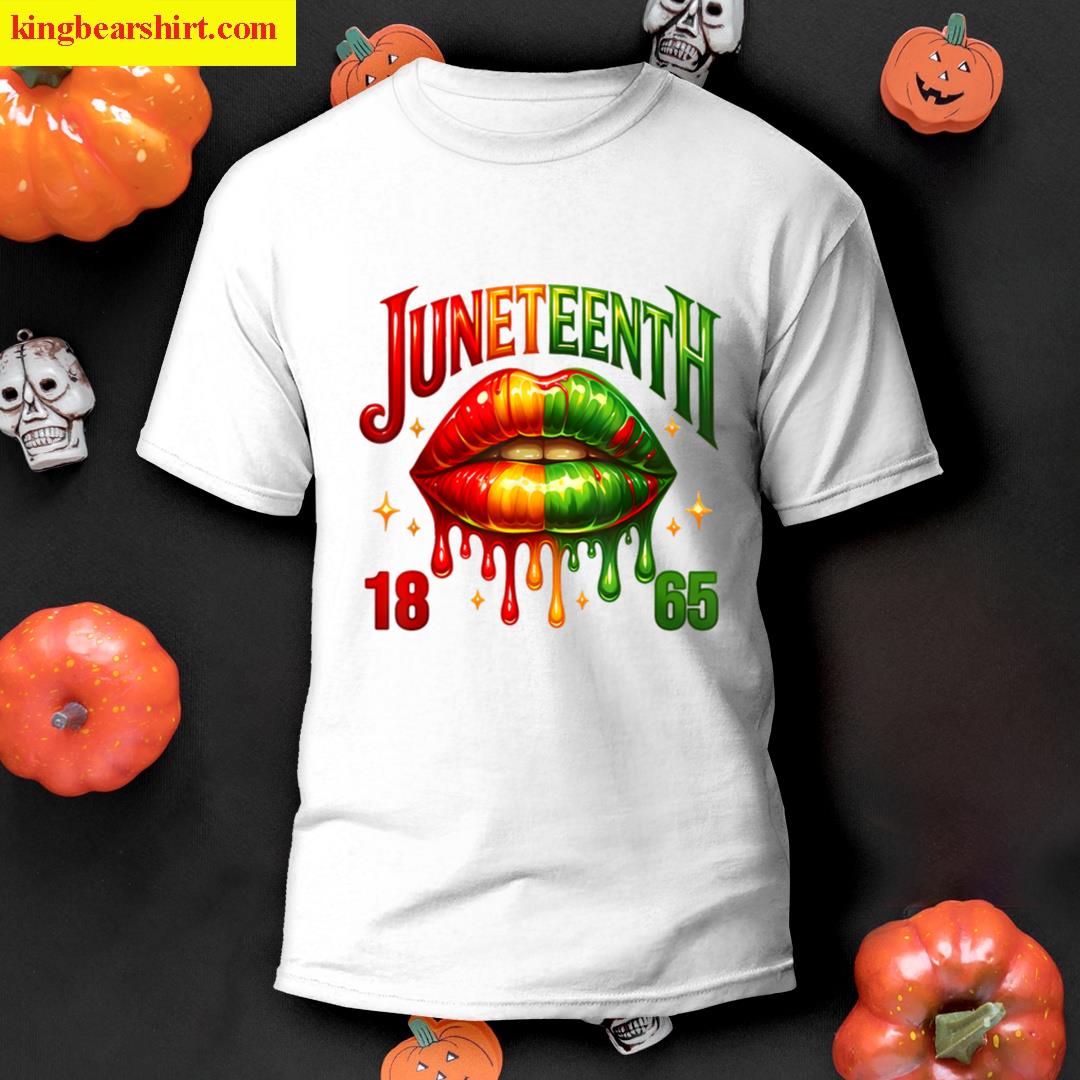 Juneteenth Dripping Melanin Lips T-shirt