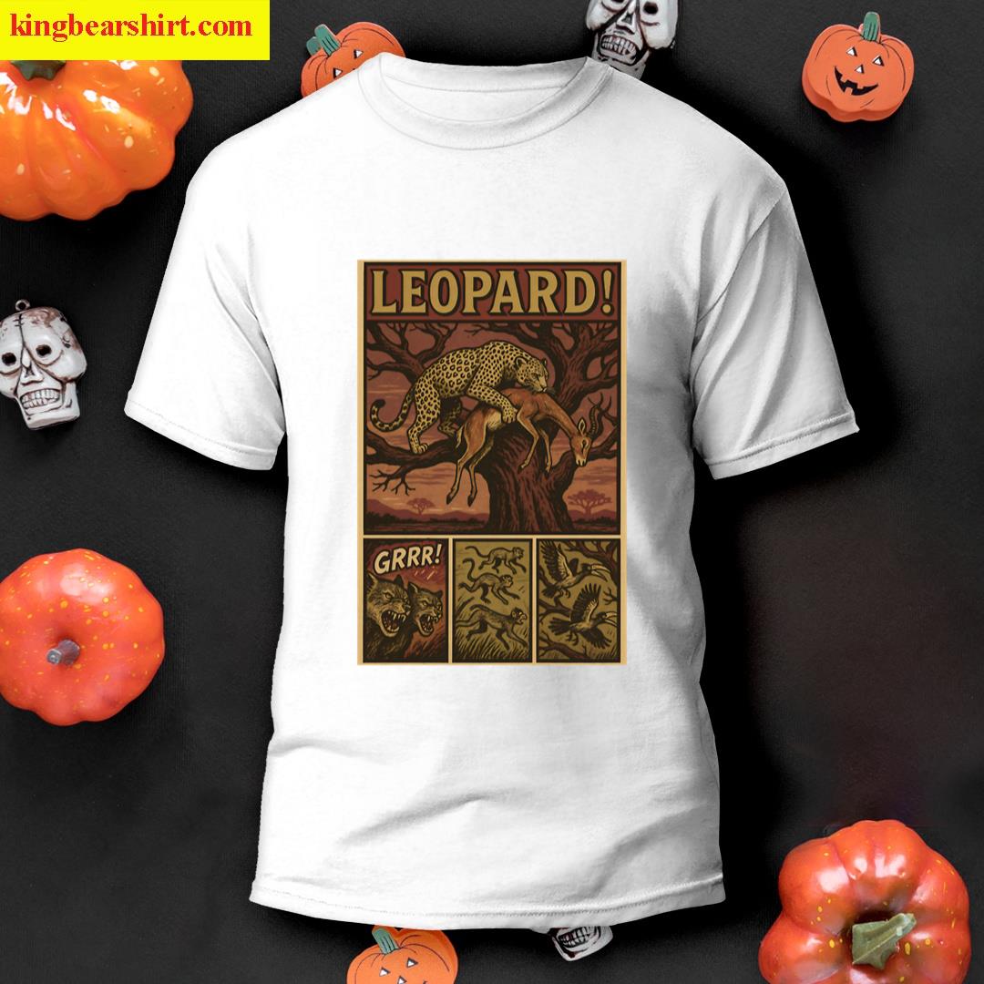 Leopard Predator Comic Art Oversized T-shirt