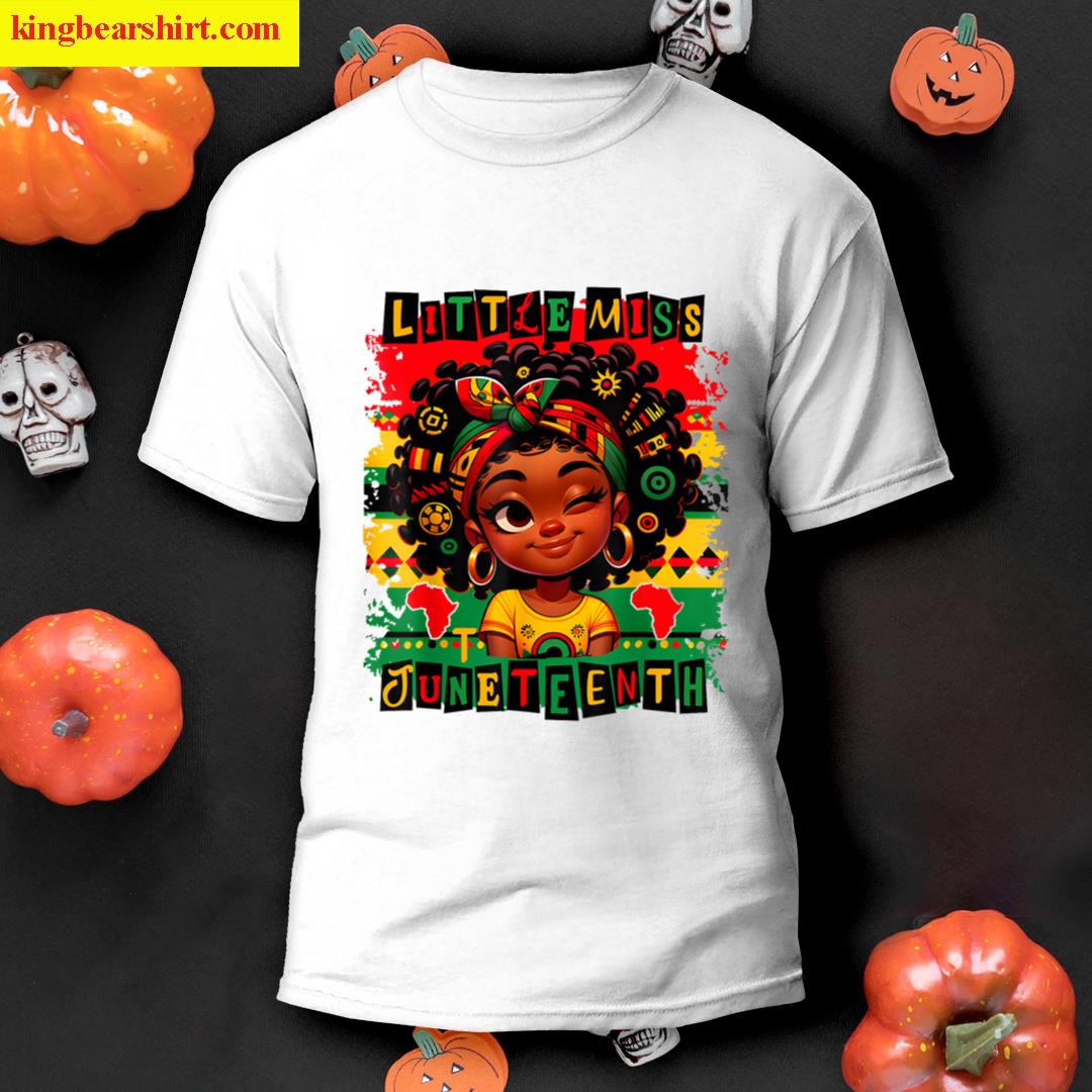 Little Miss Juneteenth Black History Kids Tee T-shirt
