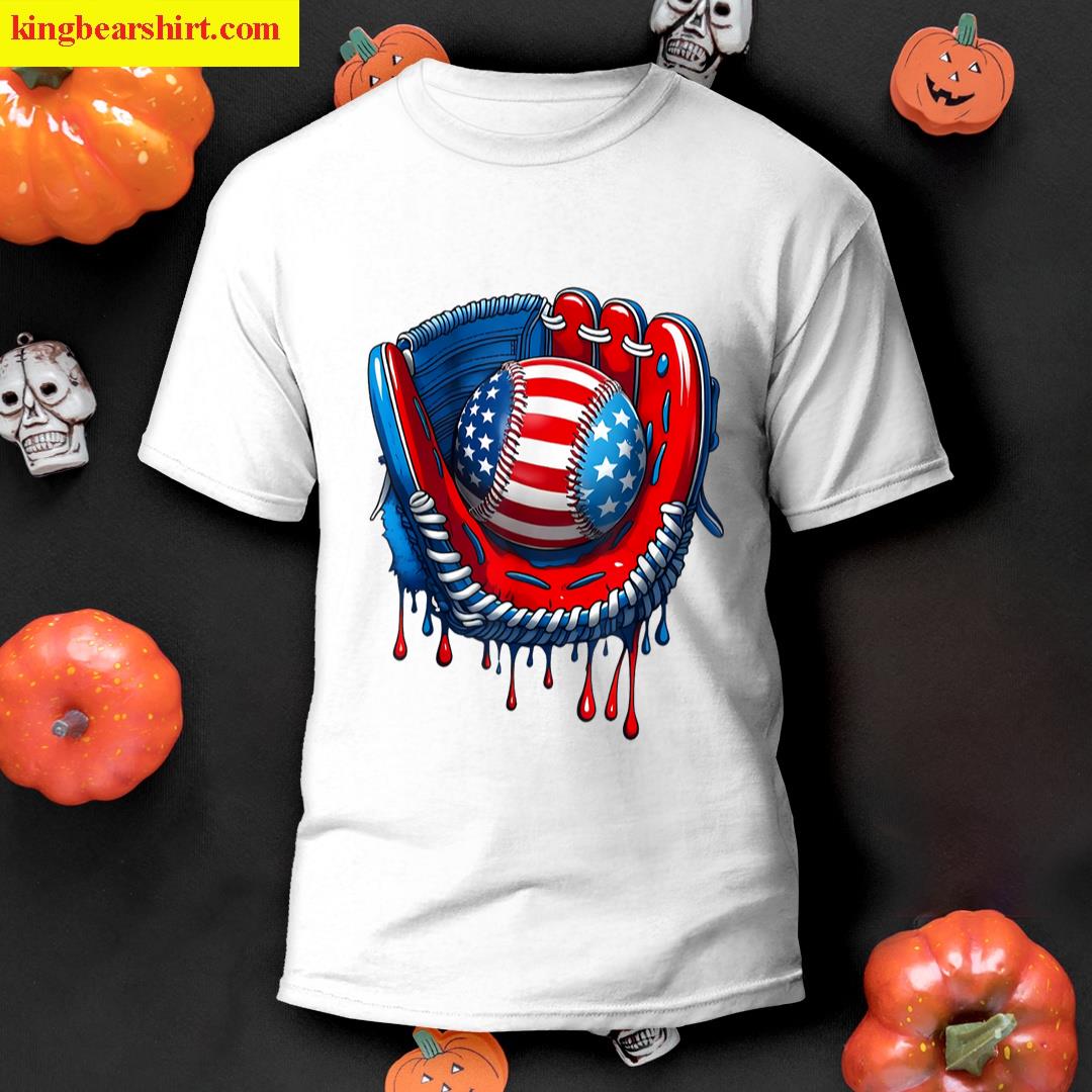 Patriotic Ice Cream Baseball T-shirt