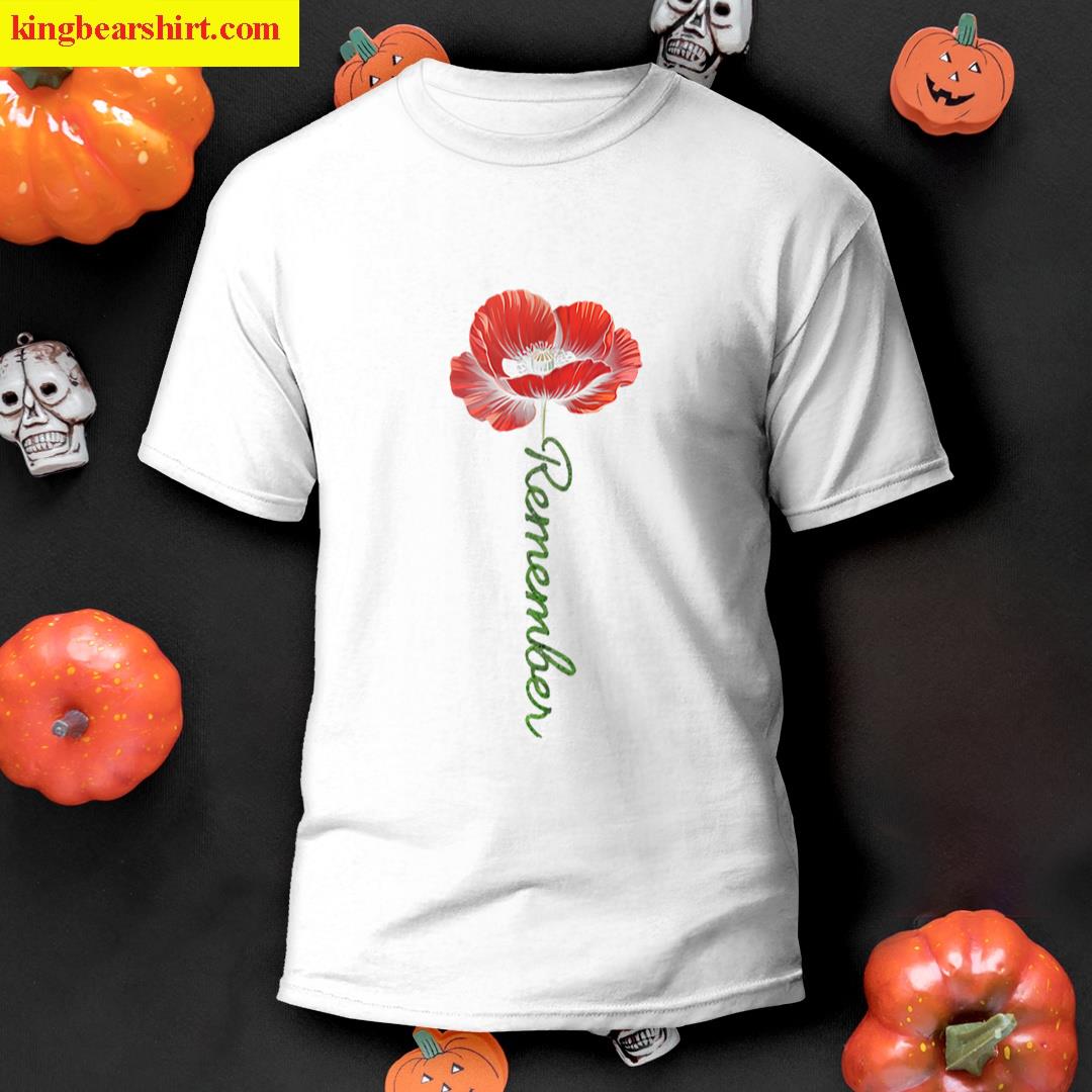 Womens Poppy Flower Honor T-shirt