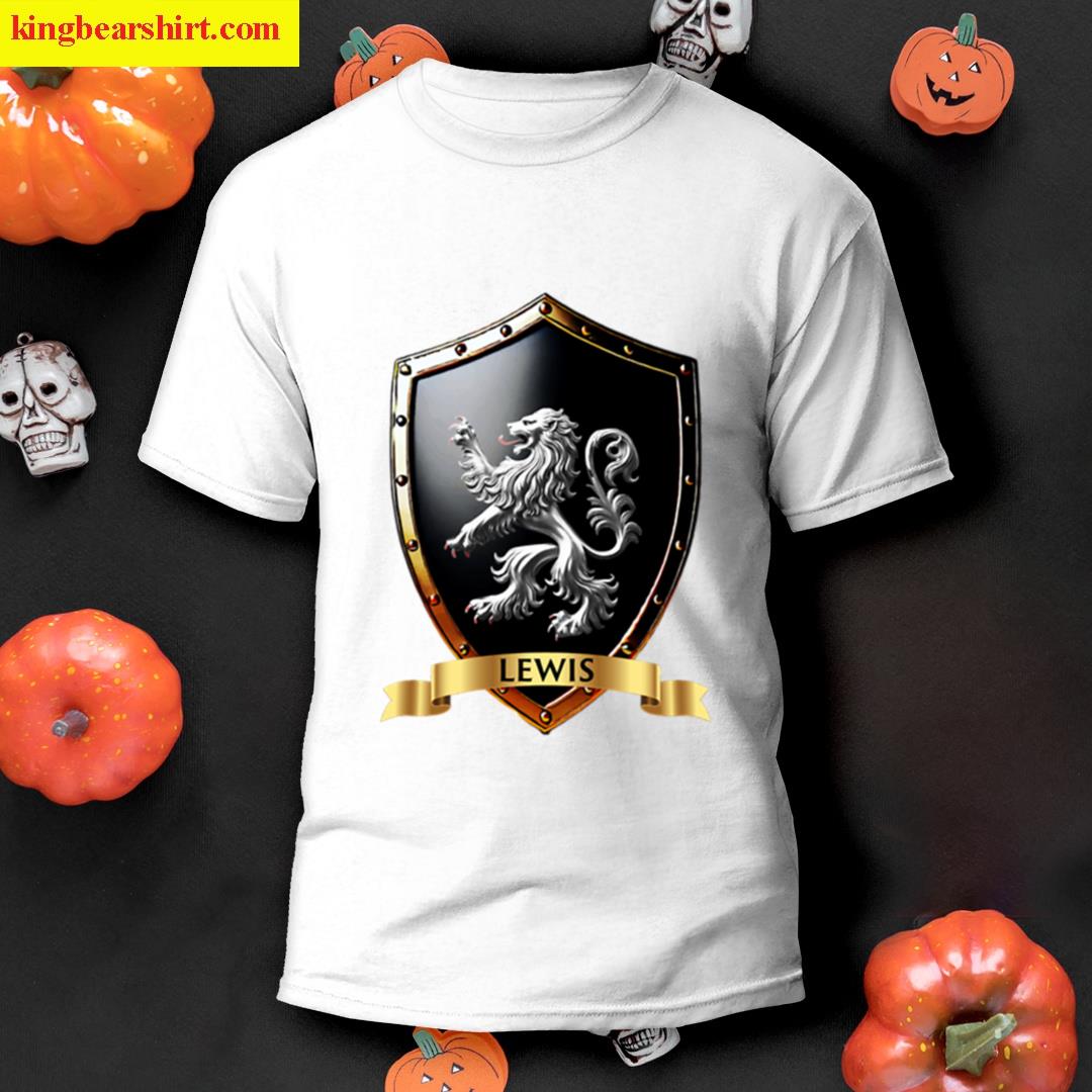 Lewis Family Shield Silver Lion Strength T-shirt