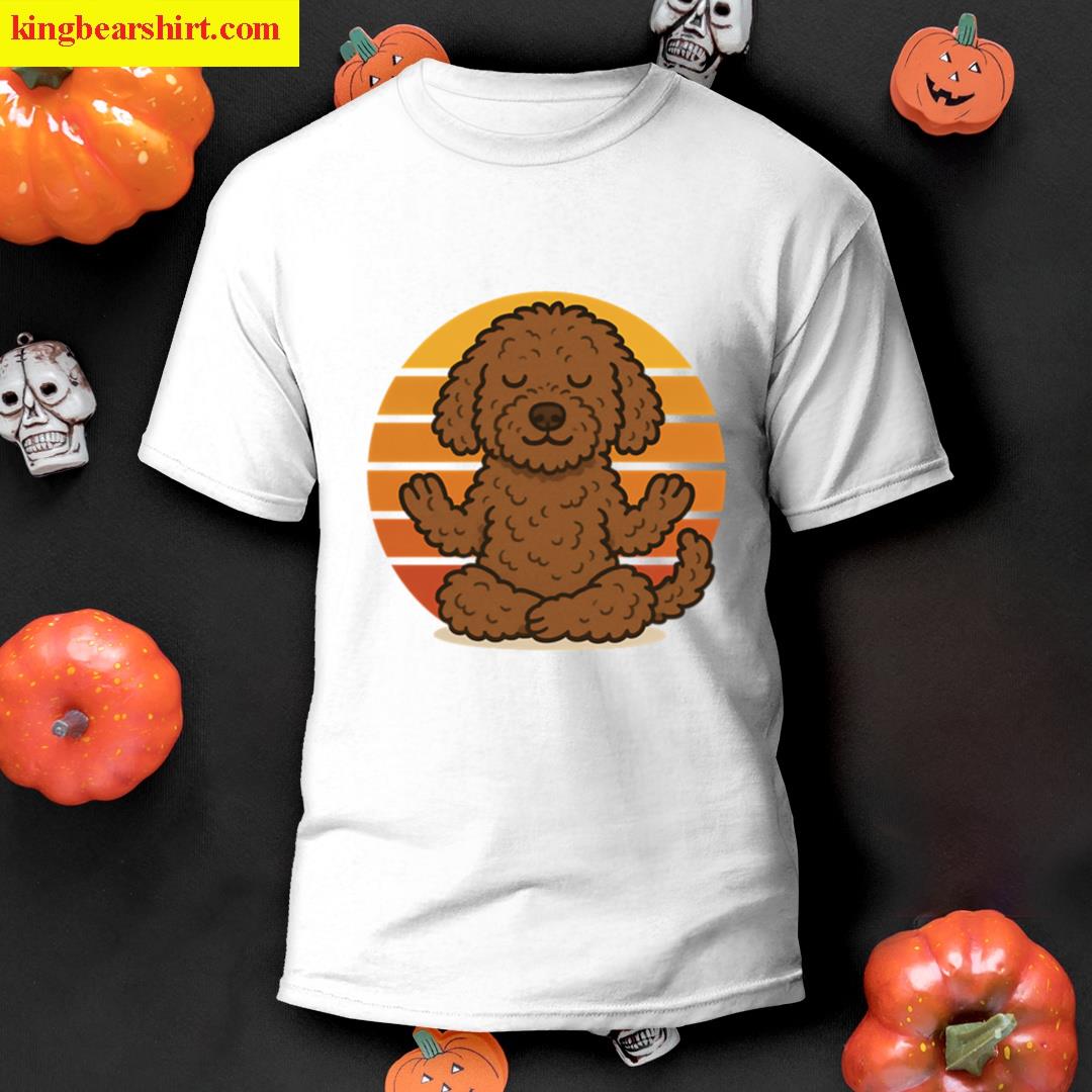 Meditating Dog Sunset T-shirt