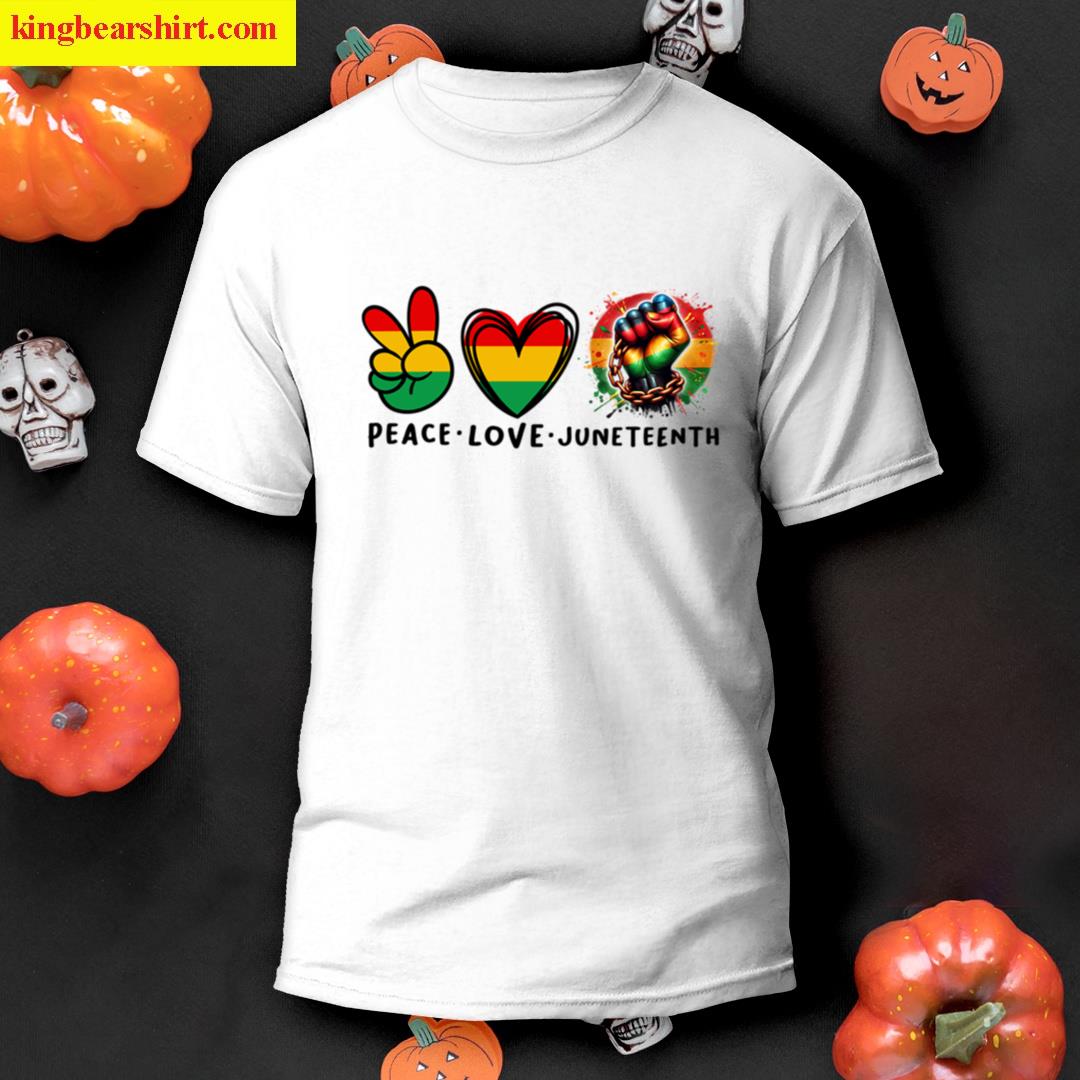 Peace Love Juneteenth Celebration T-shirt