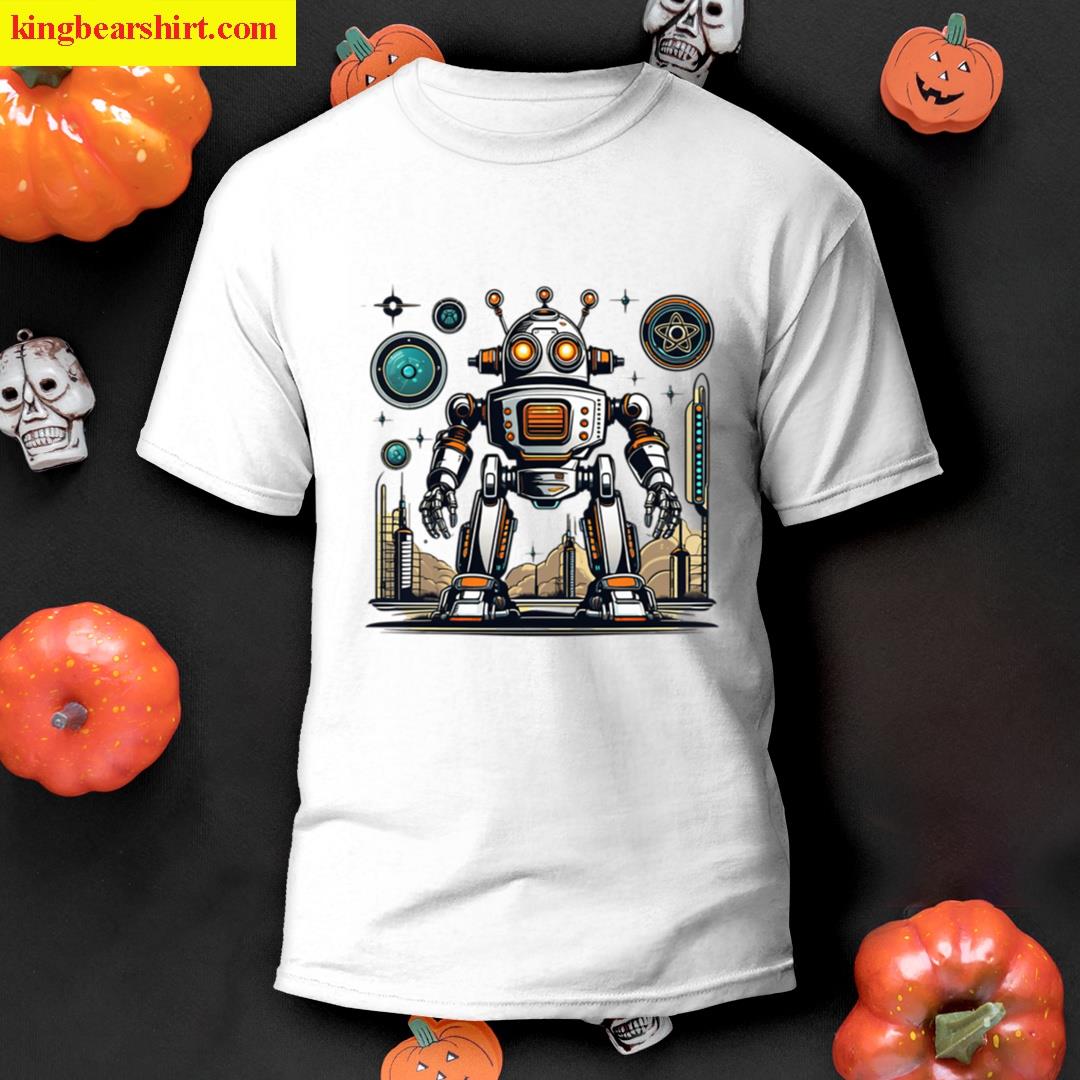 Retro Futuristic Atomic Robot T-shirt