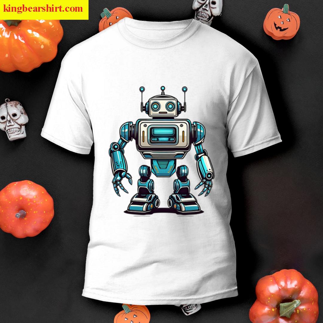 Retro Futuristic Robot Oversized T-shirt