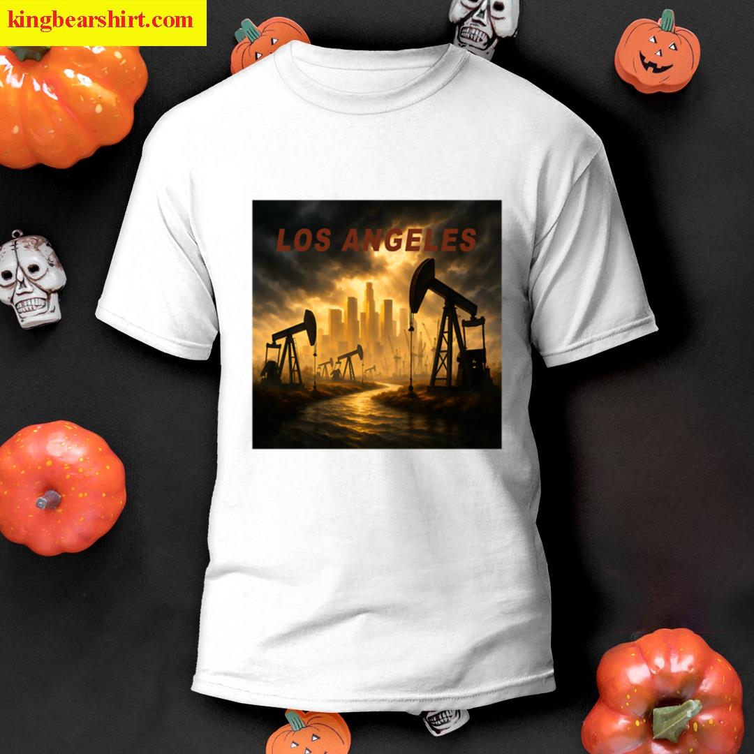 Storm Over La Oil Fields Theme T-shirt