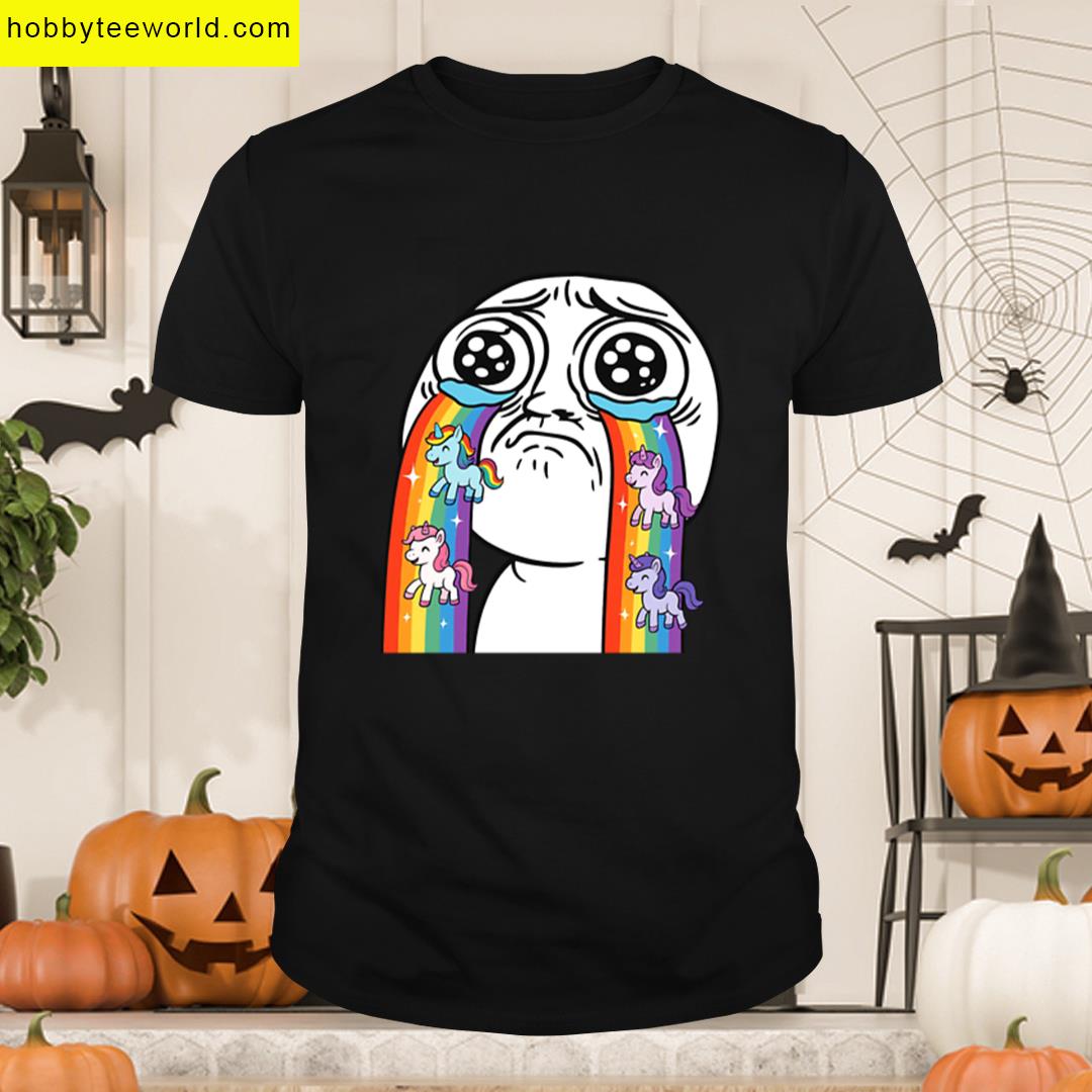 Unhappy Tears Unicorns Colorful T-shirt