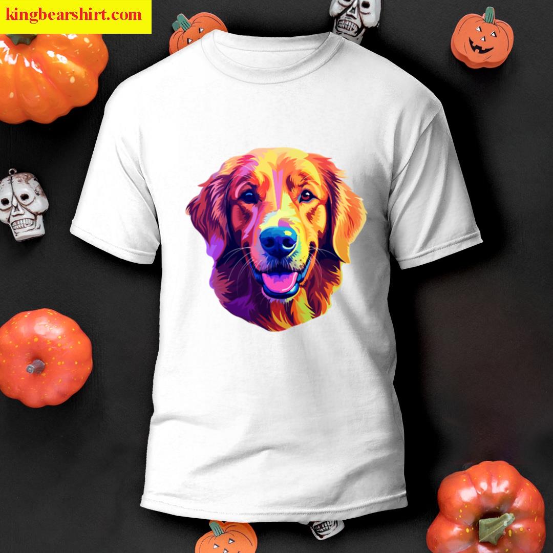Vibrant Golden Retriever Art Tee T-shirt