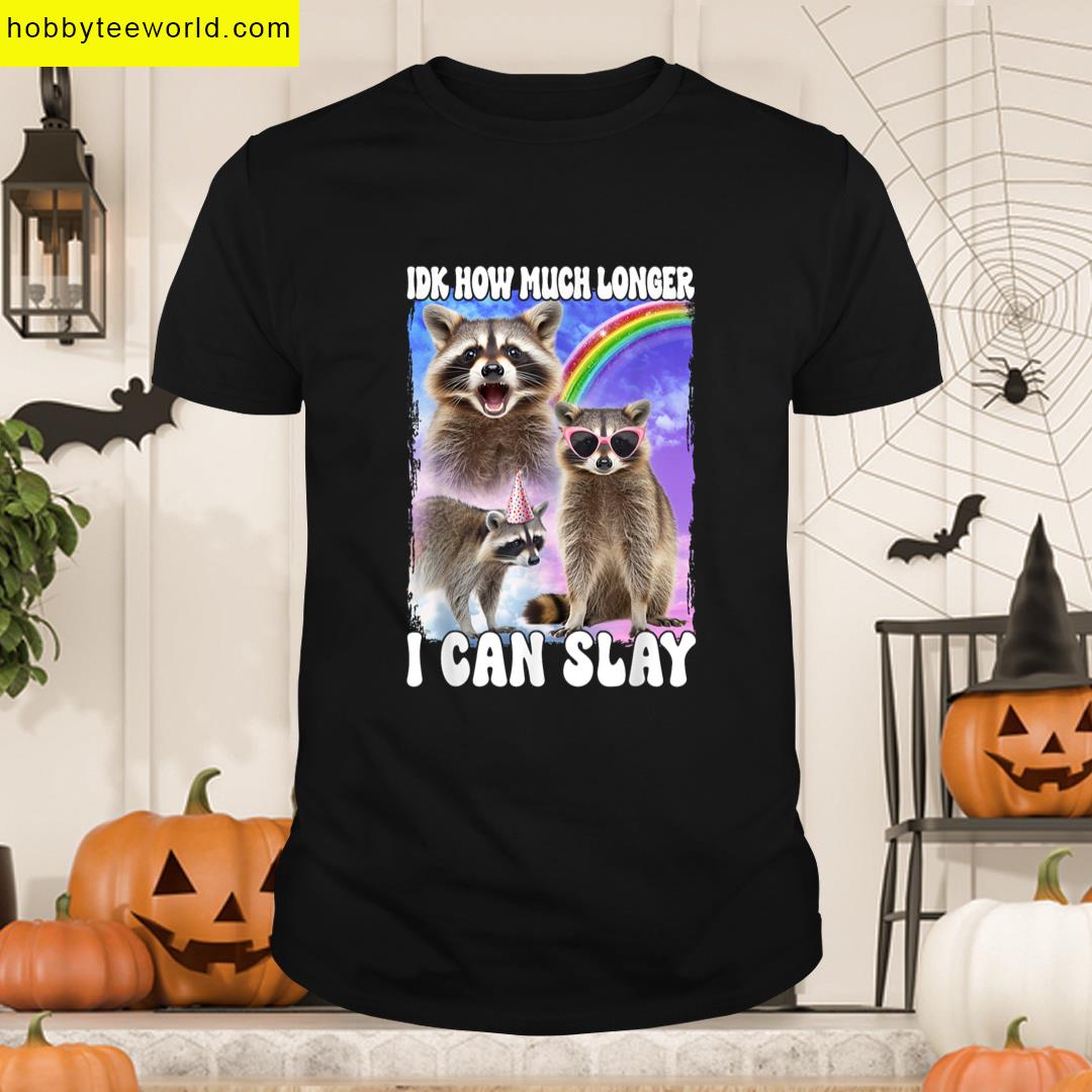 Idk How Much Longer I Can Slay Meme Raccoon Funny T-shirt