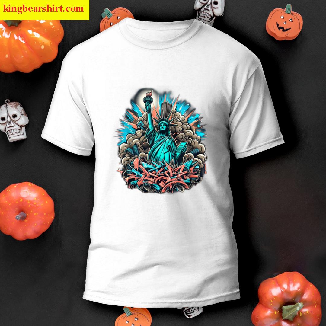New York City Hip Hop Graffiti Style Statue Of Liberty T-shirt