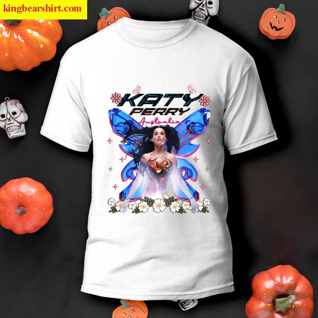 Perry Tour 2025 Katy Australia Print Tee Butterfly Inspiration Lifetimes Concert Tour Gift Men Woman T-shirt