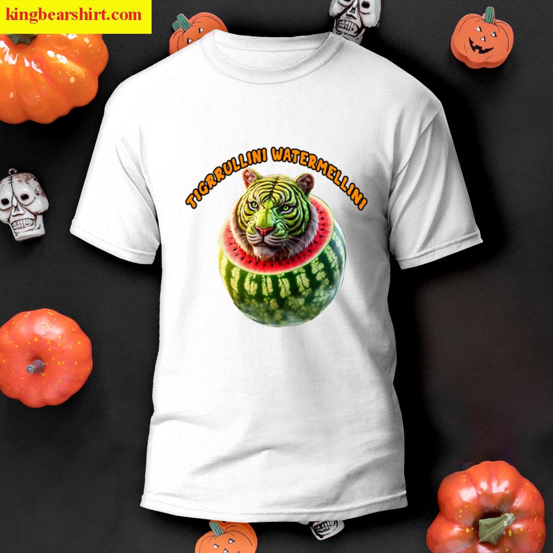 Tigrrullini Watermellini Tigrilli Watermelini Italian Brainrot Character T-shirt
