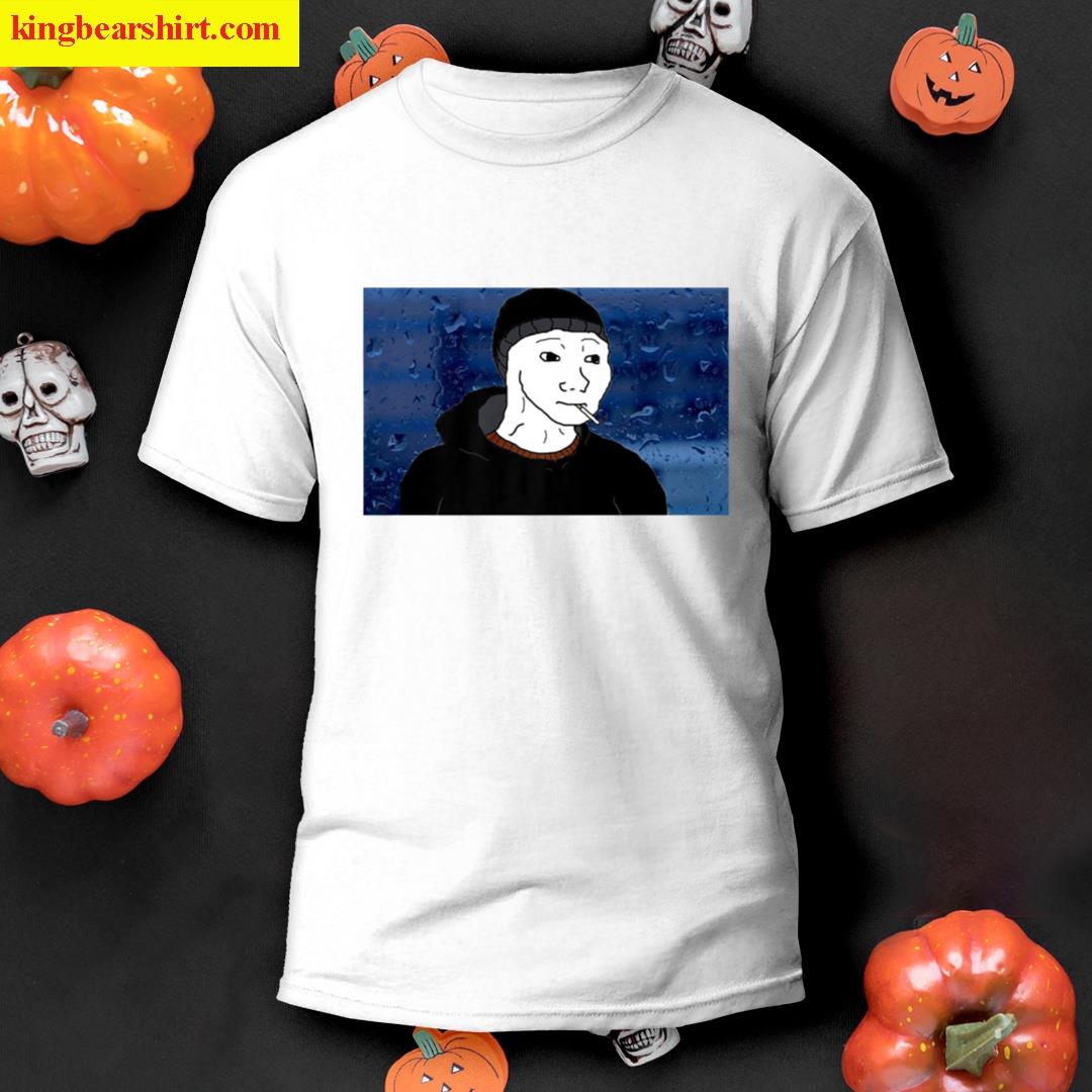 Wojak Doomer Meme Funny Internet Memes Clothes 2024 Premium T-shirt