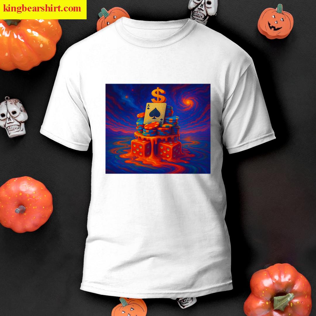 Ace Of Spades Trippy Gambling-inspired Psychedelic Art Premium T-shirt